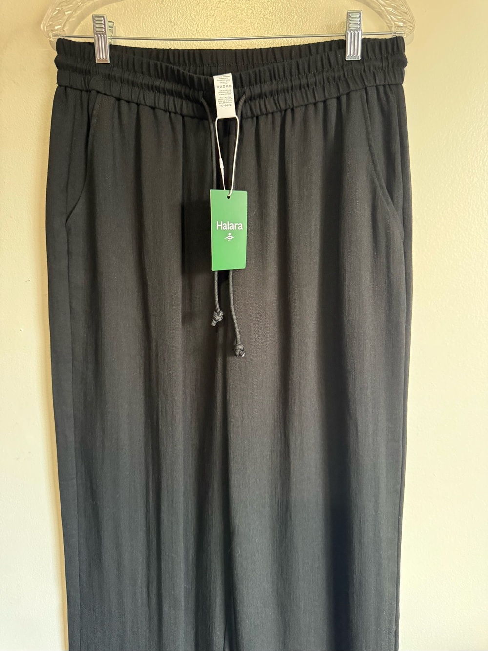 Halara High Waisted Drawstring Pocket Wide Leg Baggy Casual Linen-Feel Pants NEW - Picture 5 of 13